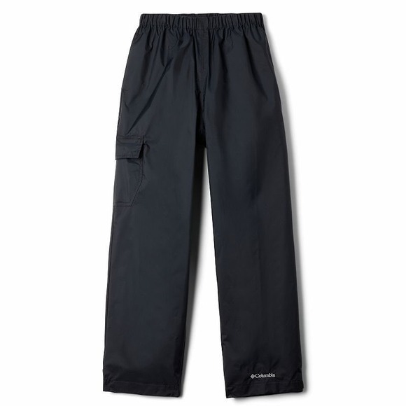 Columbia Other - Columbia Kids Black Rain Pants Elastic Waist Cargo Pocket Outdoor‎ Size Large